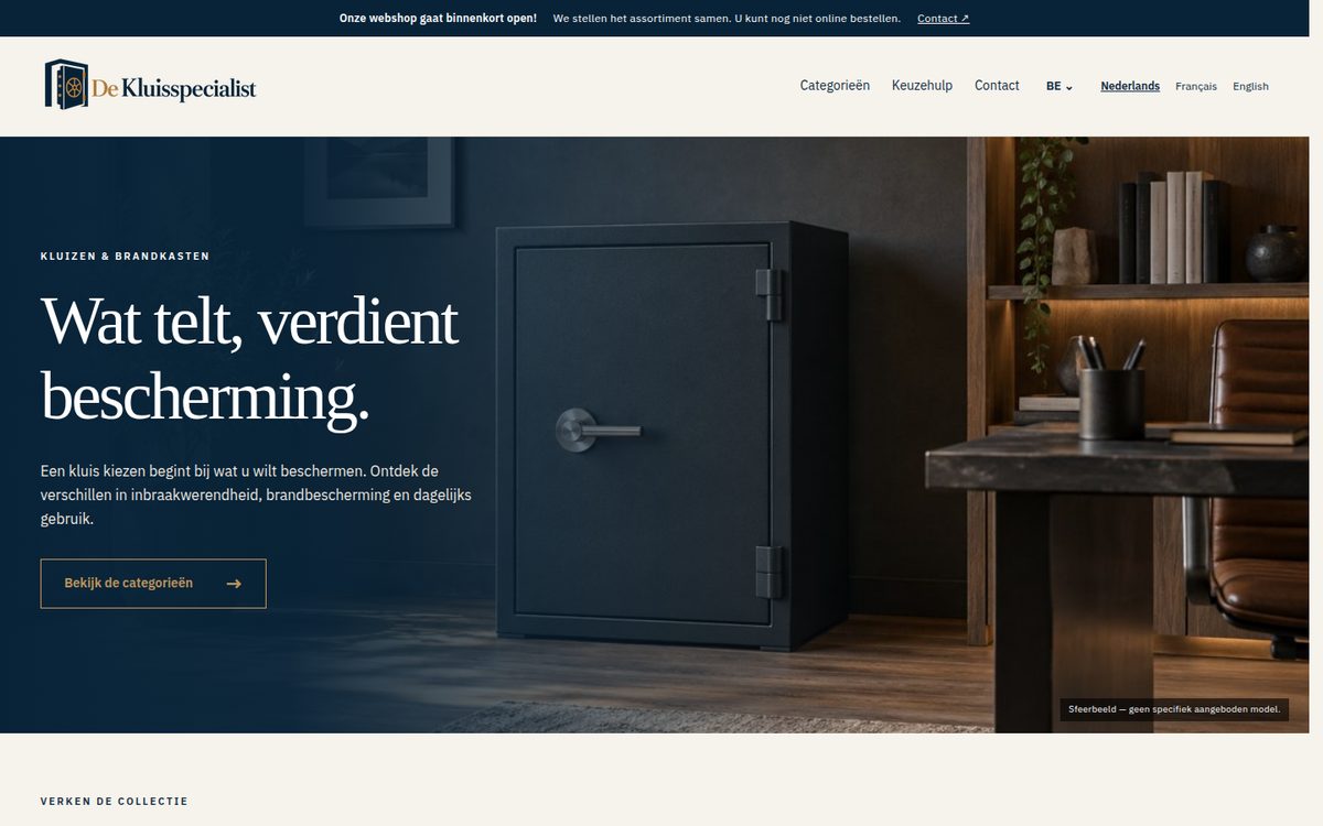 Page d'accueil de De Kluisspecialist